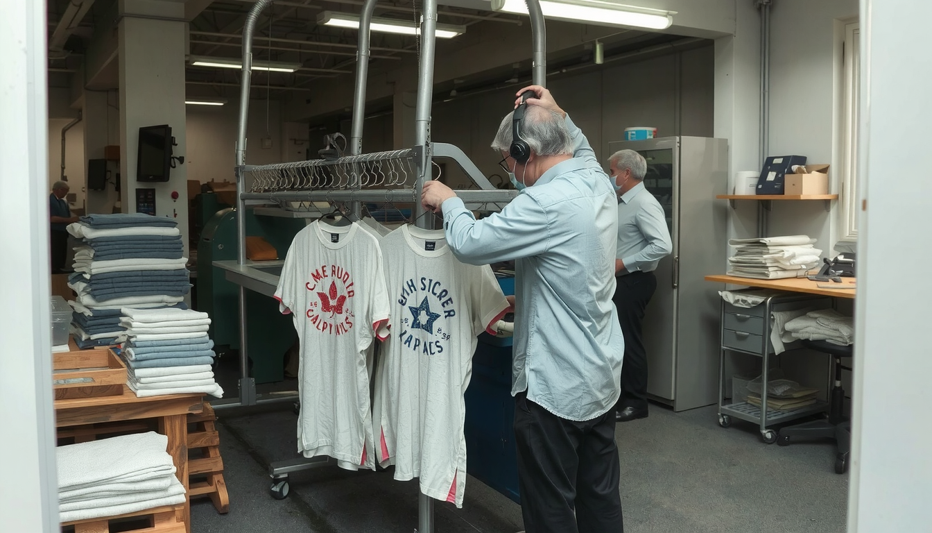 clothing printing press