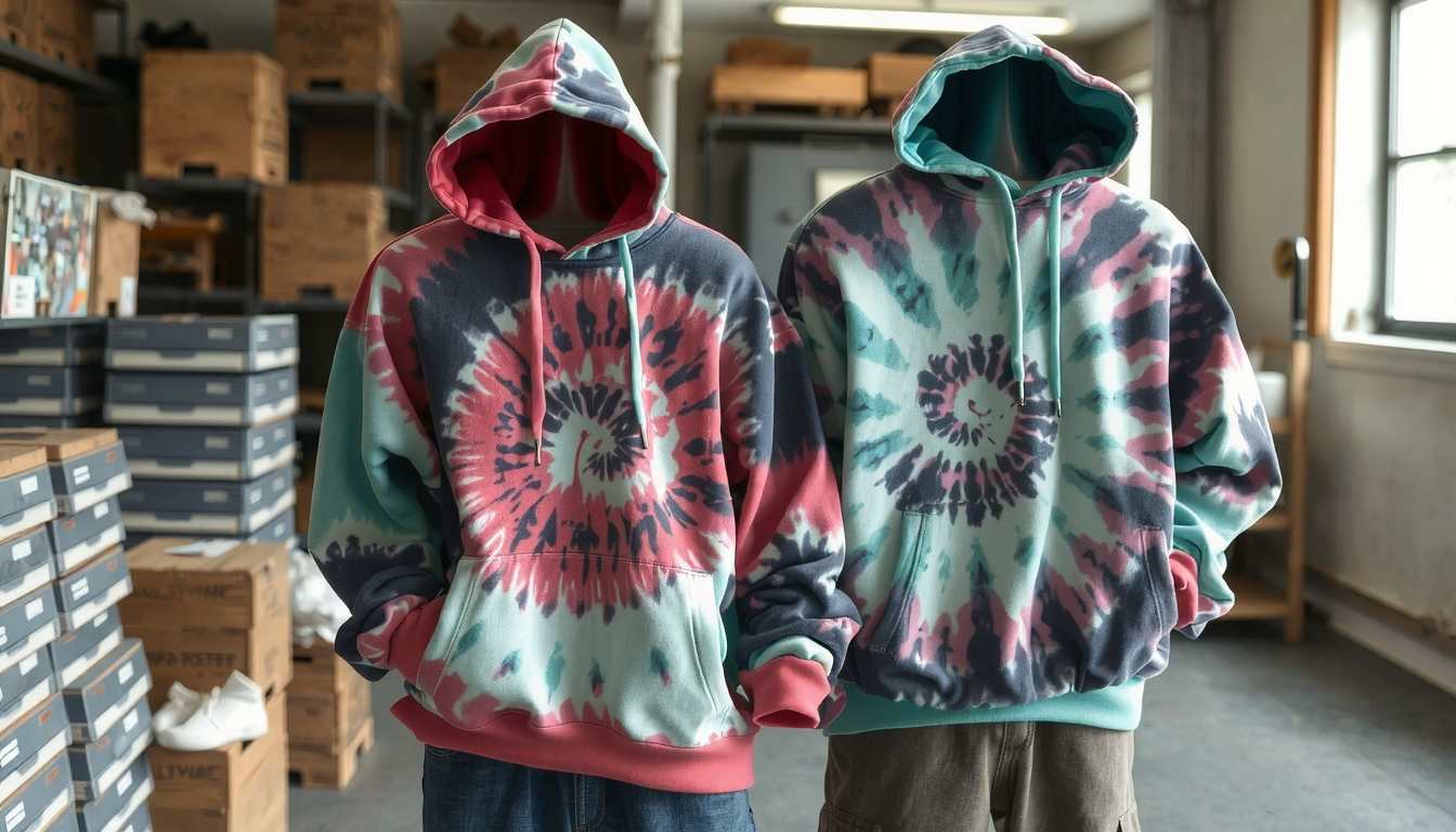 tie dye wholesale hoodies