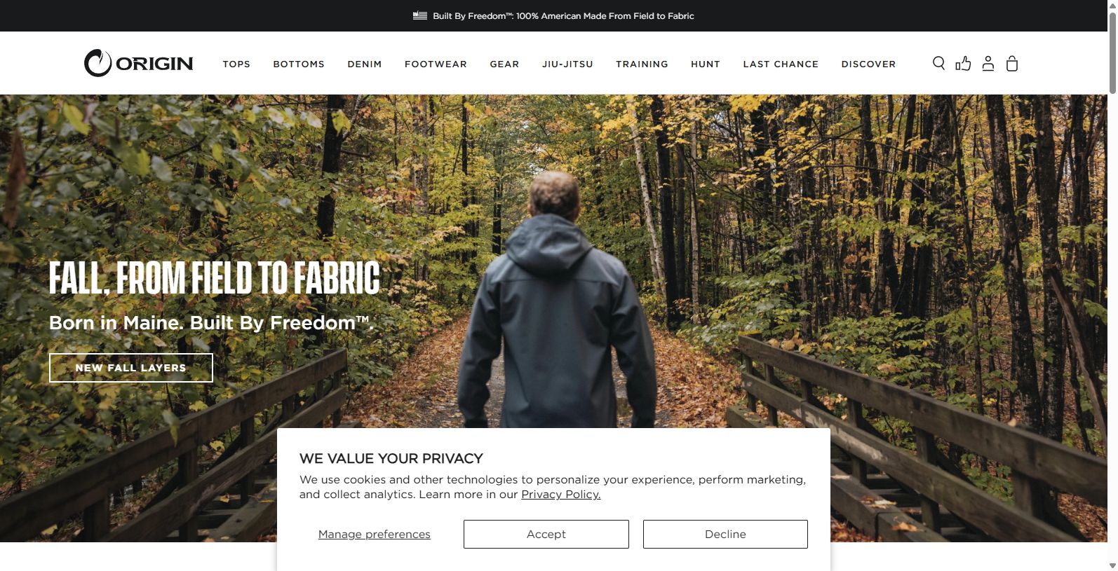 Discover ORIGIN's American Clothing Supply Discover ORIGIN's American Clothing Supply