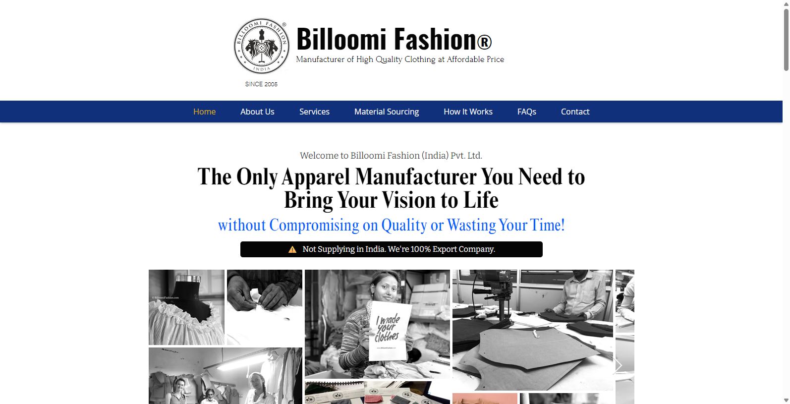 Billoomi Fashion: Leading Apparel Manufacturer Since 2005