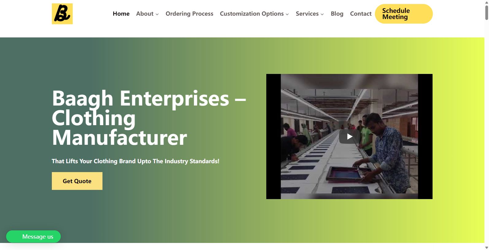 Baagh Enterprises: Your Trusted Clothing Manufacturing Partner Baagh Enterprises: Your Trusted Clothing Manufacturing Partner