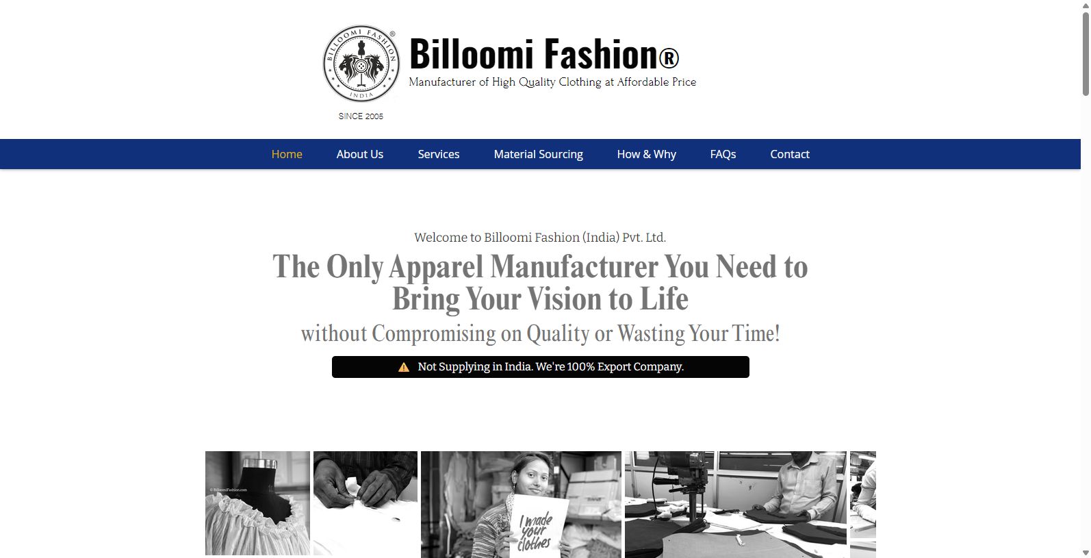 Billoomi Fashion: Leading Apparel Manufacturer