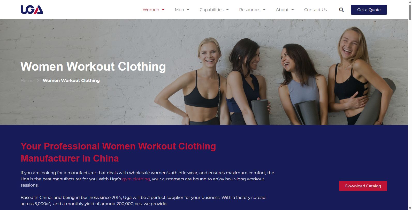 Uga: Your Go-To Wholesale Workout Clothes Manufacturer