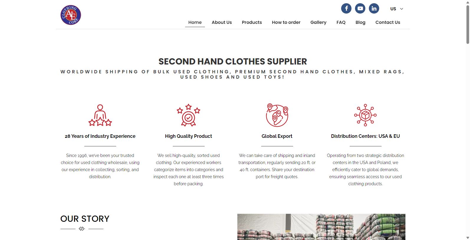 A&E Clothing Corporation: Leading 2nd Hand Clothes Wholesale Supplier