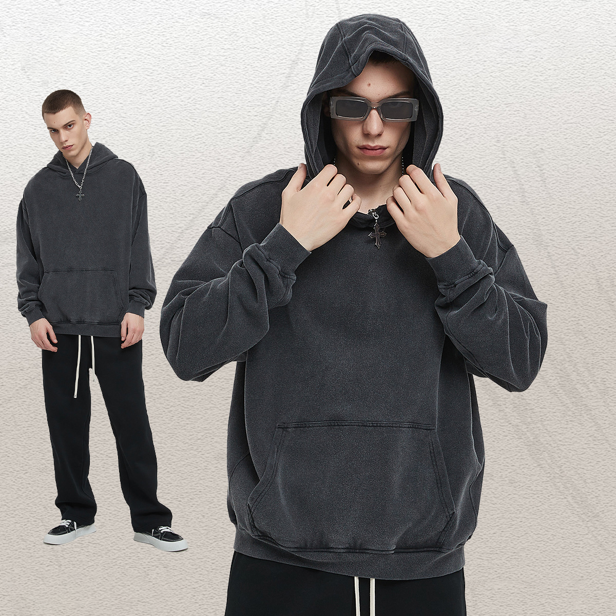 custom hoodie heavyweight oversized washed streetwear 29